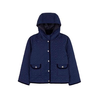 Yumi Girl blue Heart Quilted Jacket